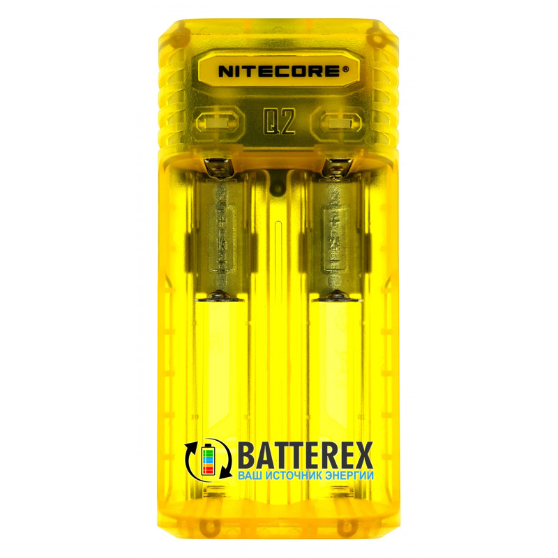 Зарядное устройство Nitecore Q2 Juicy Mango на 2 канала для Li-ion/IMR аккумуляторов (ток заряда 1А/2А)