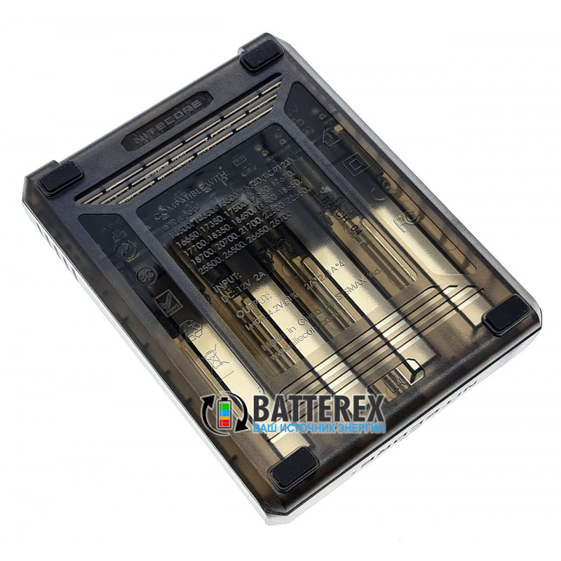Зарядное устройство Nitecore Q4 Blackberry на 4 канала для Li-ion/IMR аккумуляторов (ток заряда 1А/2А) чёрного цвета Зарядное устройство Nitecore Q4 Blackberry на 4 канала для Li-ion/IMR аккумуляторов (ток заряда 1А/2А) чёрного цвета