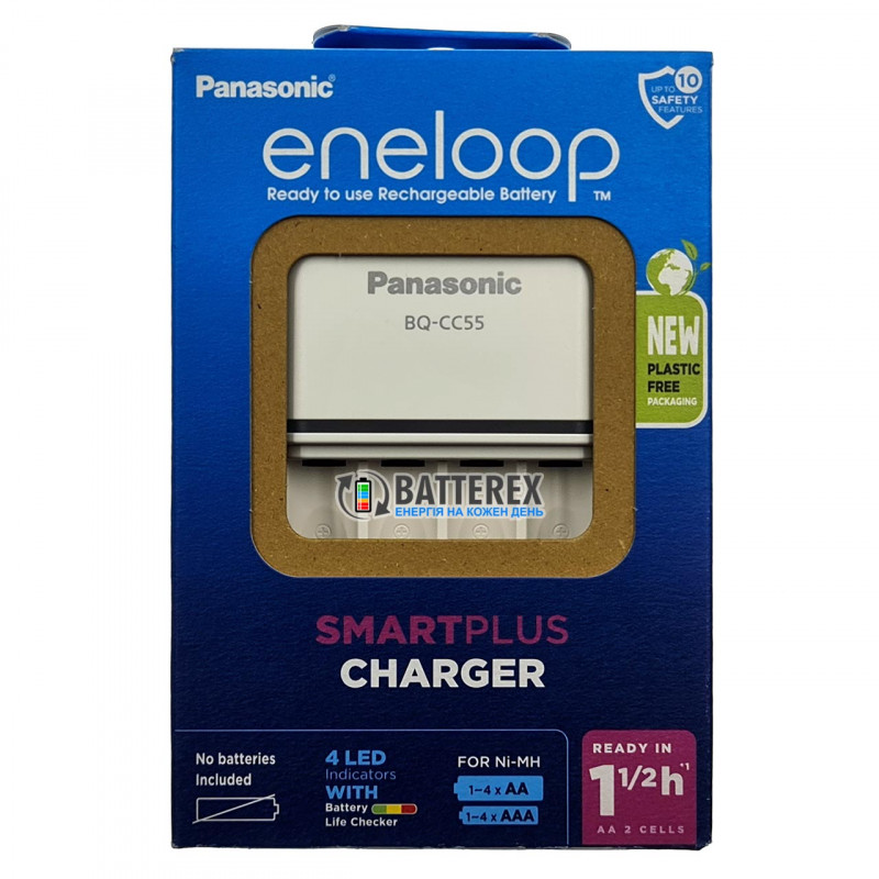 Зарядное устройство Panasonic Eneloop BQ-CC55E в упаковке EcoBox Зарядное устройство Panasonic Eneloop BQ-CC55E в упаковке EcoBox