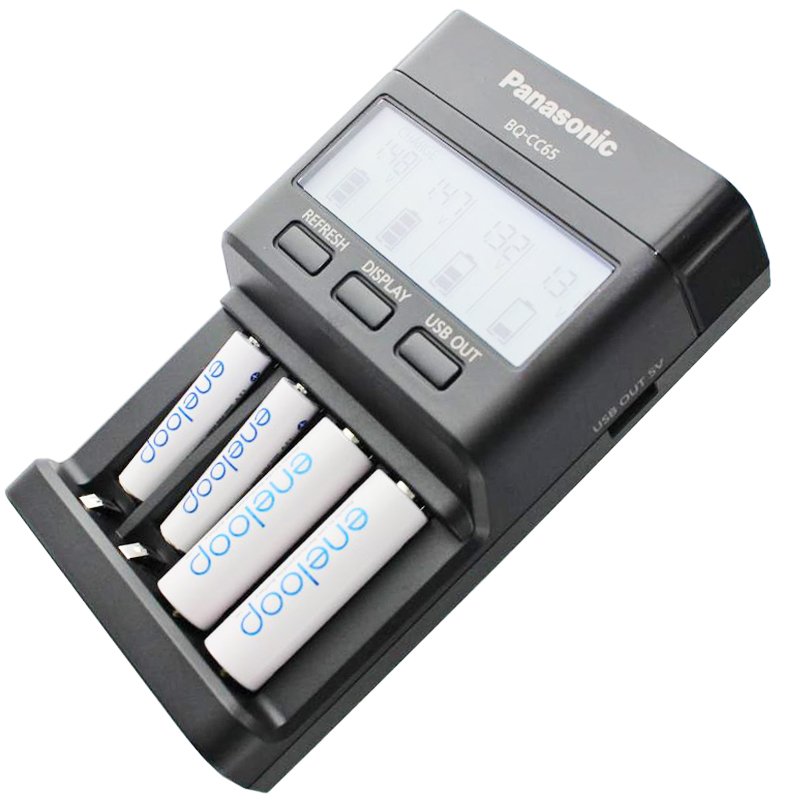 Продвинутое интеллектуальное зарядное устройство Panasonic Eneloop BQ-CC65 Advanced Charger Продвинутое интеллектуальное зарядное устройство Panasonic Eneloop BQ-CC65 Advanced Charger