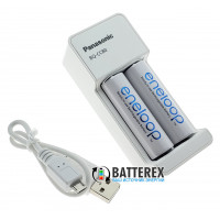 Panasonic Eneloop BQ-CC80 USB Charger + 2 аккумулятора AA Panasonic Eneloop 2000mah