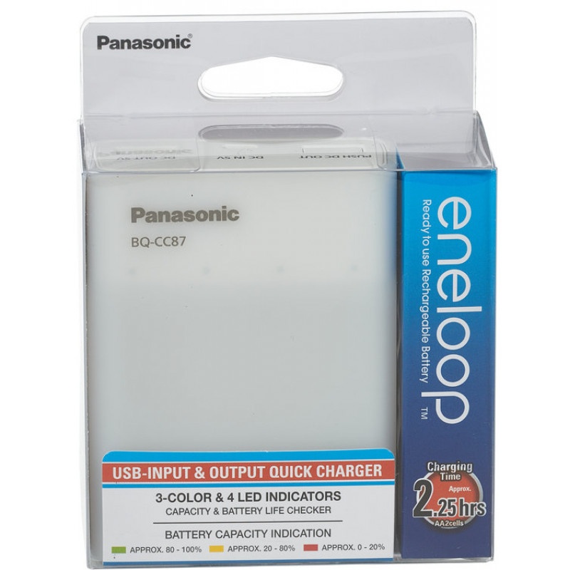 Panasonic Eneloop BQ-CC87 - повербанк и зарядное устройство для АА/ААА аккумуляторов