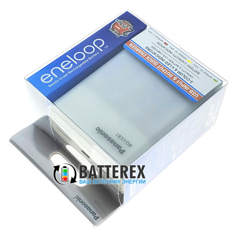 Зарядное устройство - повербанк Panasonic Eneloop BQ-CC87 + 4 аккумулятора AA Panasonic Eneloop 2000mah
