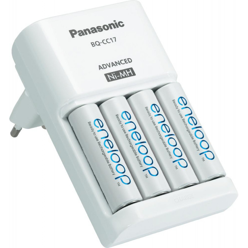 Зарядное устройство Panasonic Eneloop BQ-CC17 Advanced Charger + 4 аккумулятора AA Panasonic Eneloop 2000mah BK-3MCCE