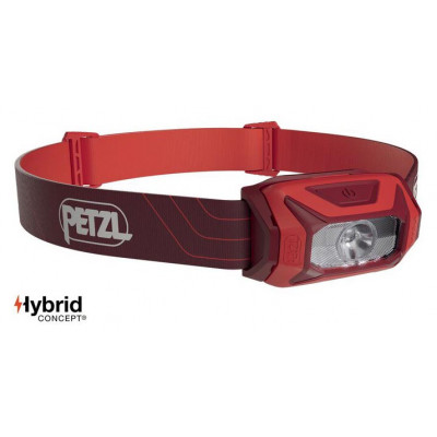 Фонарь налобный Petzl Tikkina 300 Lm Red - питание 3 AAA - 3 уровня яркости - до 100 часов работы на одном заряде - Оригинал