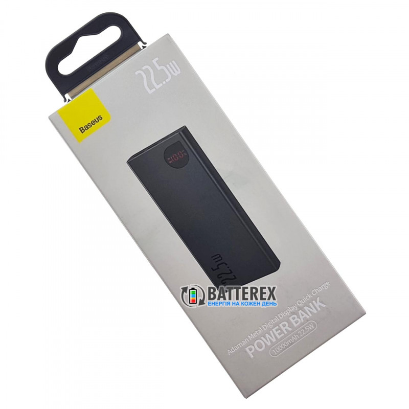 Повербанк Baseus Adaman PPIMDA-B0A Metal Black 10000mAh 22.5W - цвет чёрный