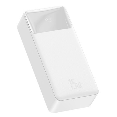 Повербанк Baseus Bipow PPDML-K02 30000mAh 15W White - 2 порта USB и Type-C 5V 3A