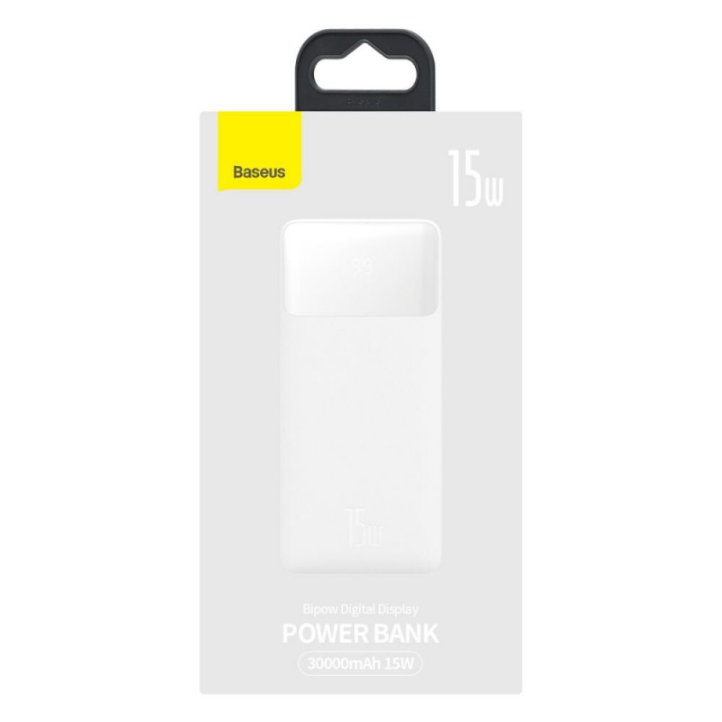 Повербанк Baseus Bipow PPDML-K02 30000mAh 15W белый Повербанк Baseus Bipow PPDML-K02 30000mAh 15W белый