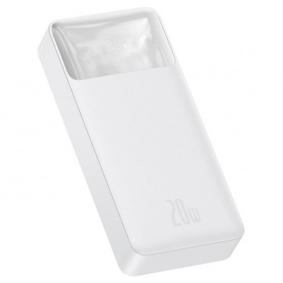 Повербанк Baseus Bipow PPDML-M02 20000mAh 20W White с функциями быстрого заряда QC 3.0 и PD