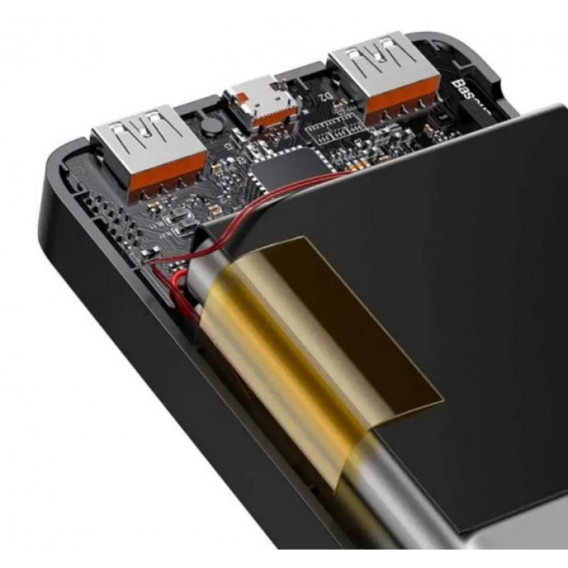 Повербанк Baseus Bipow PPDML-L01 20W QC3.0 PD 10000mAh - цвет чёрный Повербанк Baseus Bipow PPDML-L01 20W QC3.0 PD 10000mAh - цвет чёрный