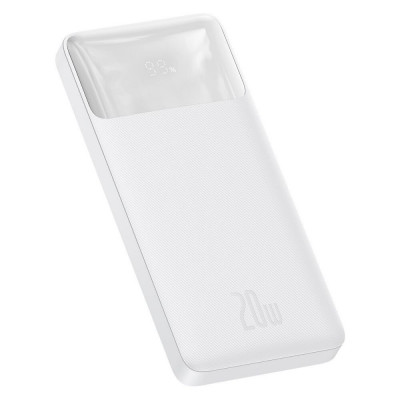 Повербанк Baseus Bipow PPDML-L02 10000mAh 20W White с функциями быстрого заряда QC 3.0 и PD