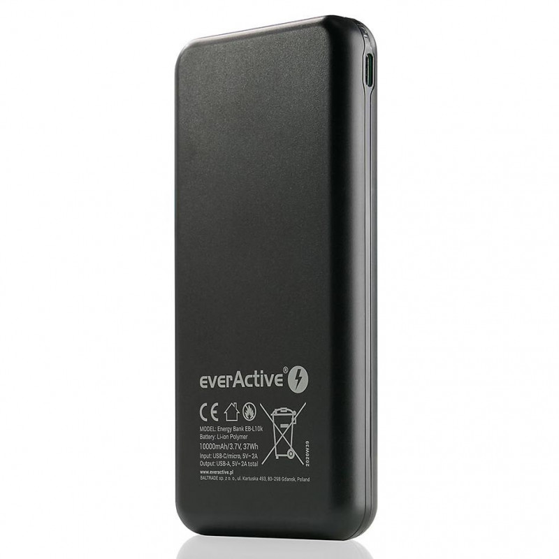 Повербанк EverActive Energy Bank EB-L10K 10000mAh Повербанк EverActive Energy Bank EB-L10K 10000mAh