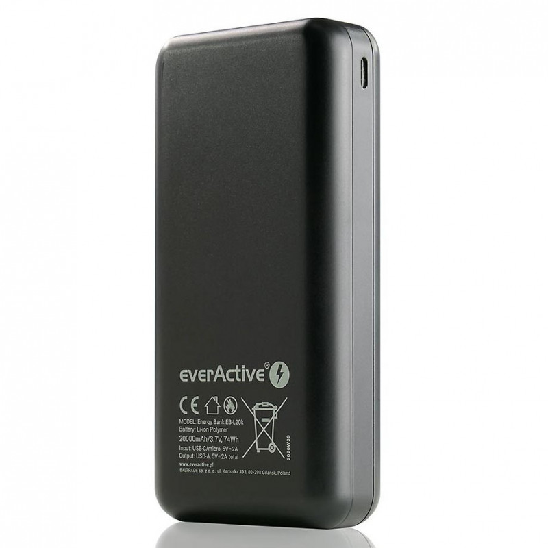 Повербанк EverActive Energy Bank EB-L20K 20000mAh Повербанк EverActive Energy Bank EB-L20K 20000mAh