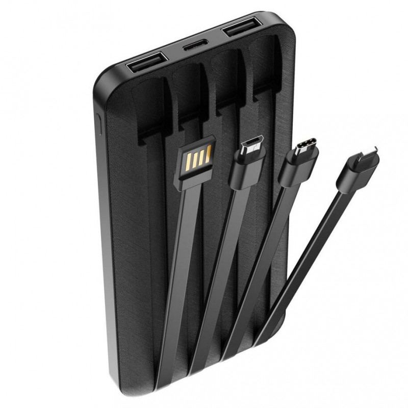 Повербанк Forever TB-411 10000mAh со встроенными кабелями USB, microUSB, Type-C и Lightning Повербанк Forever TB-411 10000mAh со встроенными кабелями USB, microUSB, Type-C и Lightning