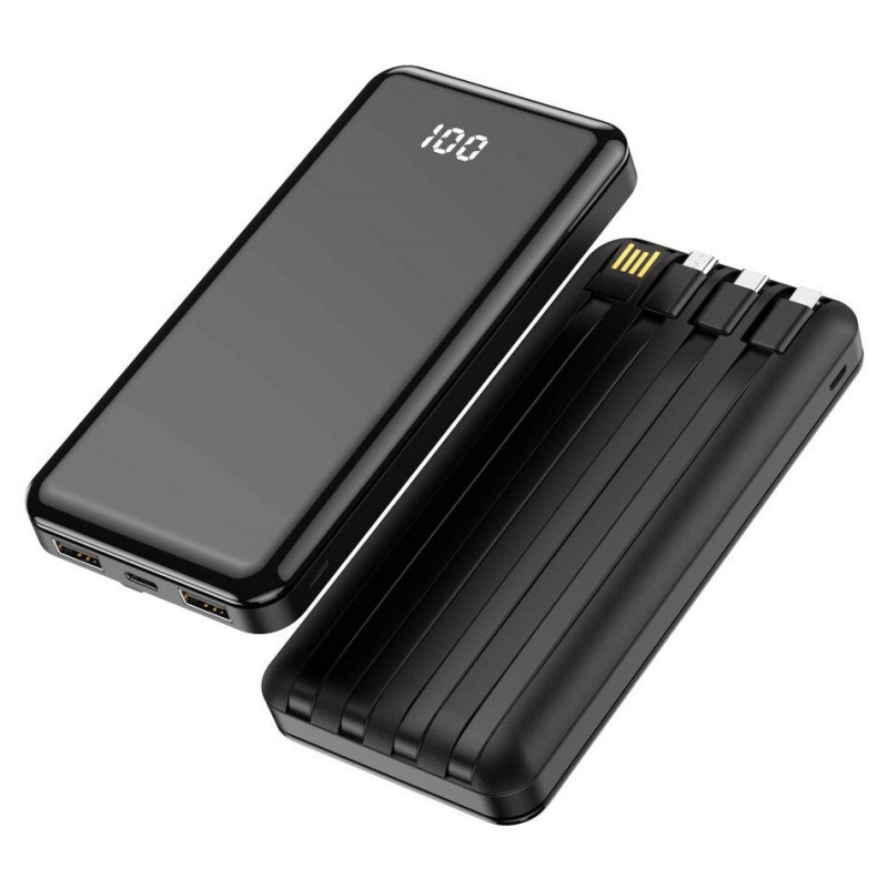 Повербанк Forever TB-411 10000mAh со встроенными кабелями USB, microUSB, Type-C и Lightning Повербанк Forever TB-411 10000mAh со встроенными кабелями USB, microUSB, Type-C и Lightning