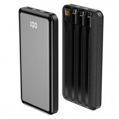 Повербанк Forever Travel Battery TB-411 10000mAh на 2 порта USB 5V 2A со встроенными кабелями