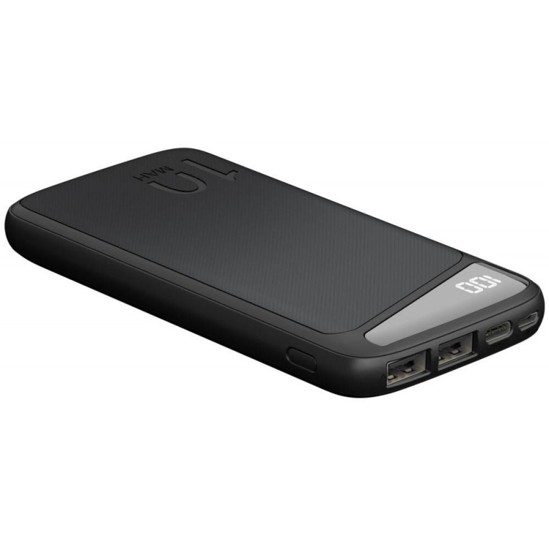 Повербанк Goobay 10000mAh 10.5W на 2 порта USB 5V 2.1A с индикацией заряда в процентах