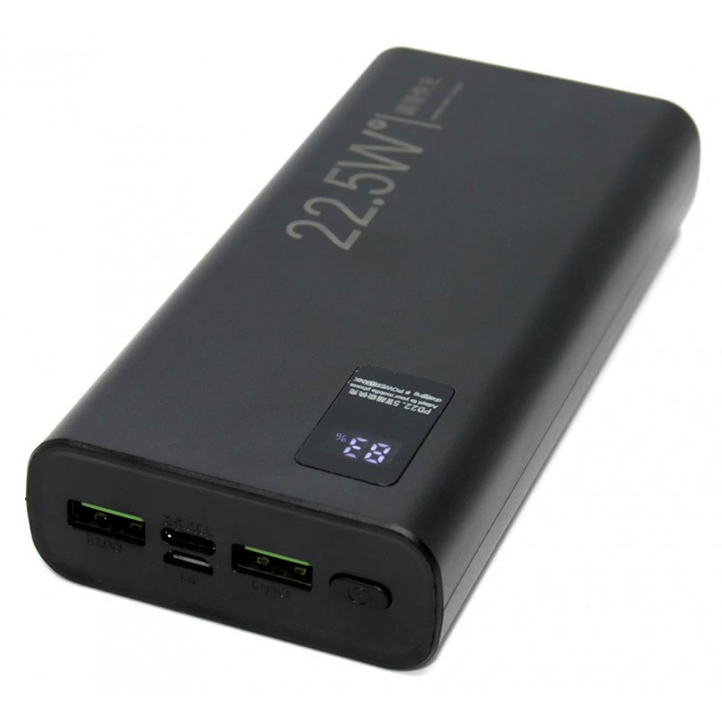 Повербанк с быстрым зарядом HQ-Tech PD22.5W-20 Black 20000mAh 22.5W - цвет чёрный