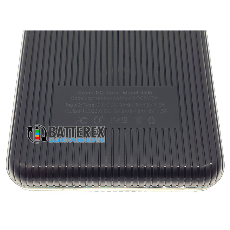 Повербанк с быстрым зарядом QuickCharge 3.0 HQ-Tech 5508QC 10000mah чёрный Повербанк с быстрым зарядом QuickCharge 3.0 HQ-Tech 5508QC 10000mah чёрный