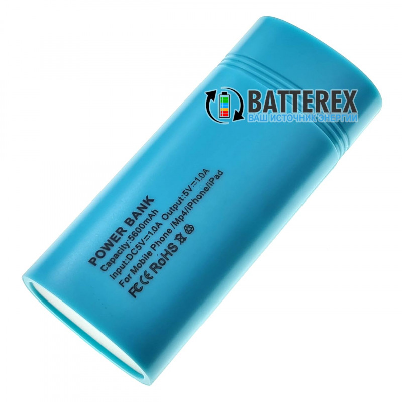 HQ-Tech PowerBank Case HY-708 - повербанк на 2 аккумулятора 18650 с фонариком - цвет голубой