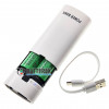 HQ-Tech PowerBank HY-708 - повербанк на 2 аккумулятора 18650 с фонариком - цвет белый HQ-Tech PowerBank HY-708 - повербанк на 2 аккумулятора 18650 с фонариком - цвет белый