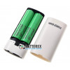 HQ-Tech PowerBank HY-708 - повербанк на 2 аккумулятора 18650 с фонариком - цвет белый