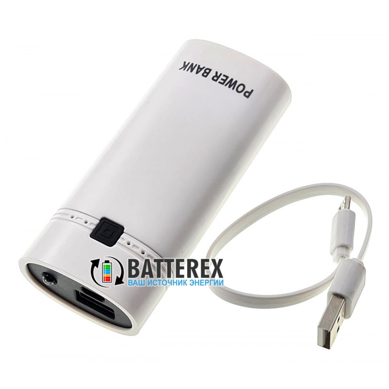 HQ-Tech PowerBank HY-708 - повербанк на 2 аккумулятора 18650 с фонариком - цвет белый HQ-Tech PowerBank HY-708 - повербанк на 2 аккумулятора 18650 с фонариком - цвет белый