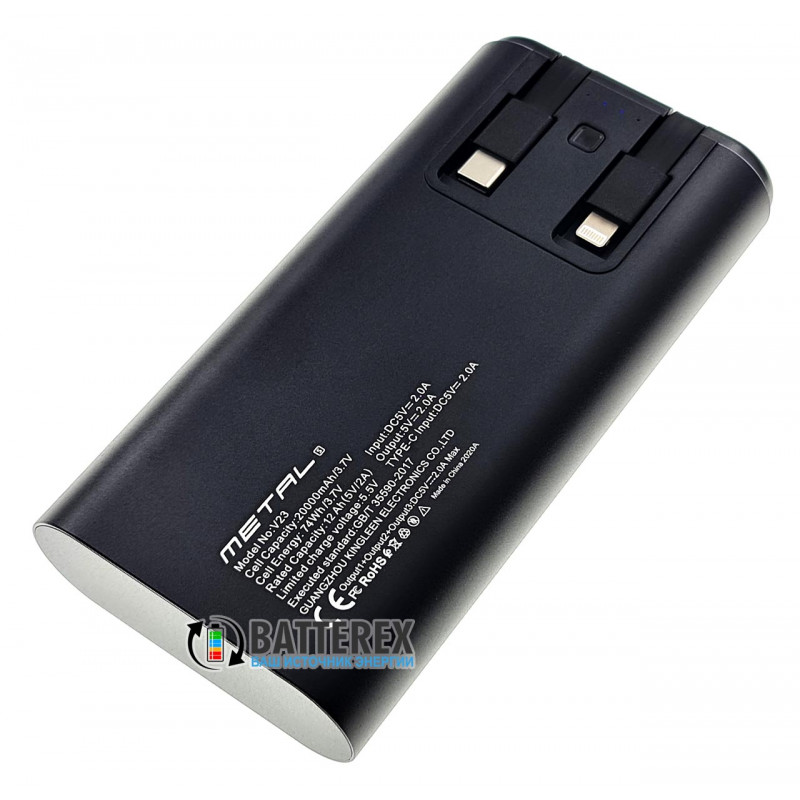Повербанк PXZ V23 20000mah чёрный
