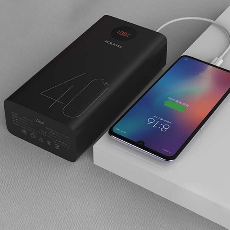 Внешний аккумулятор Romoss Zeus PEA40 40000mAh 18W с функциями быстрого заряда QC 3.0 и PD 18W Внешний аккумулятор Romoss Zeus PEA40 40000mAh 18W с функциями быстрого заряда QC 3.0 и PD 18W
