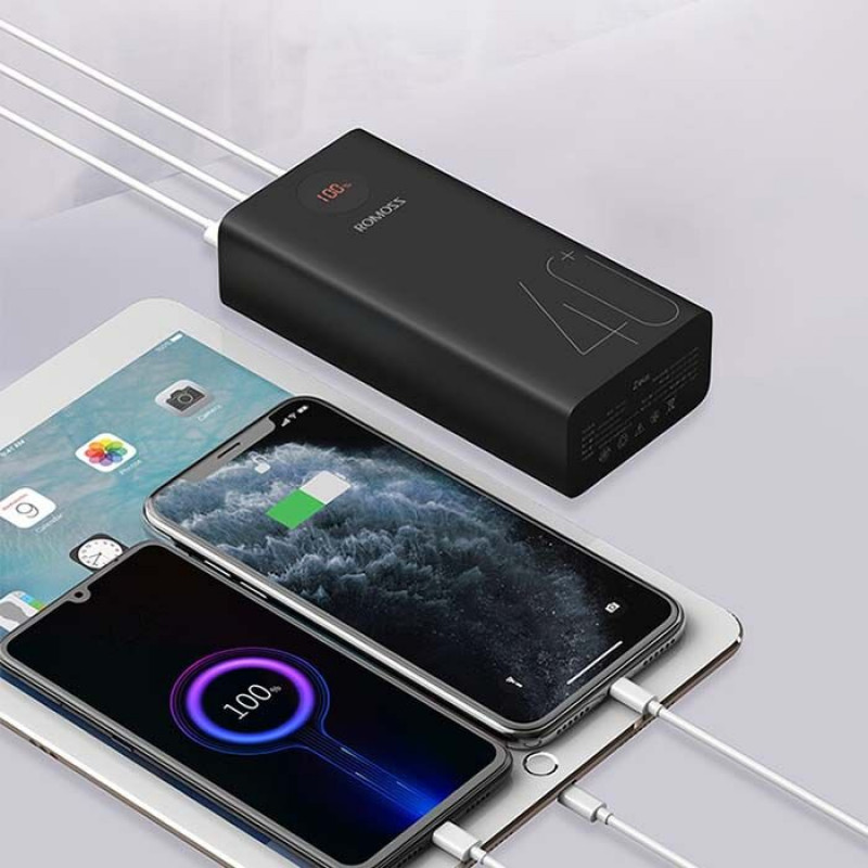 Внешний аккумулятор Romoss Zeus PEA40 40000mAh 18W с функциями быстрого заряда QC 3.0 и PD 18W Внешний аккумулятор Romoss Zeus PEA40 40000mAh 18W с функциями быстрого заряда QC 3.0 и PD 18W