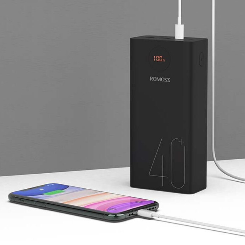Внешний аккумулятор Romoss Zeus PEA40 40000mAh 18W с функциями быстрого заряда QC 3.0 и PD 18W Внешний аккумулятор Romoss Zeus PEA40 40000mAh 18W с функциями быстрого заряда QC 3.0 и PD 18W