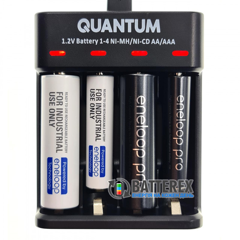 Зарядное устройство Quantum QM-BC1040 на 4 аккумулятора AA и AAA NiMH 1.2V Зарядное устройство Quantum QM-BC1040 на 4 аккумулятора AA и AAA NiMH 1.2V