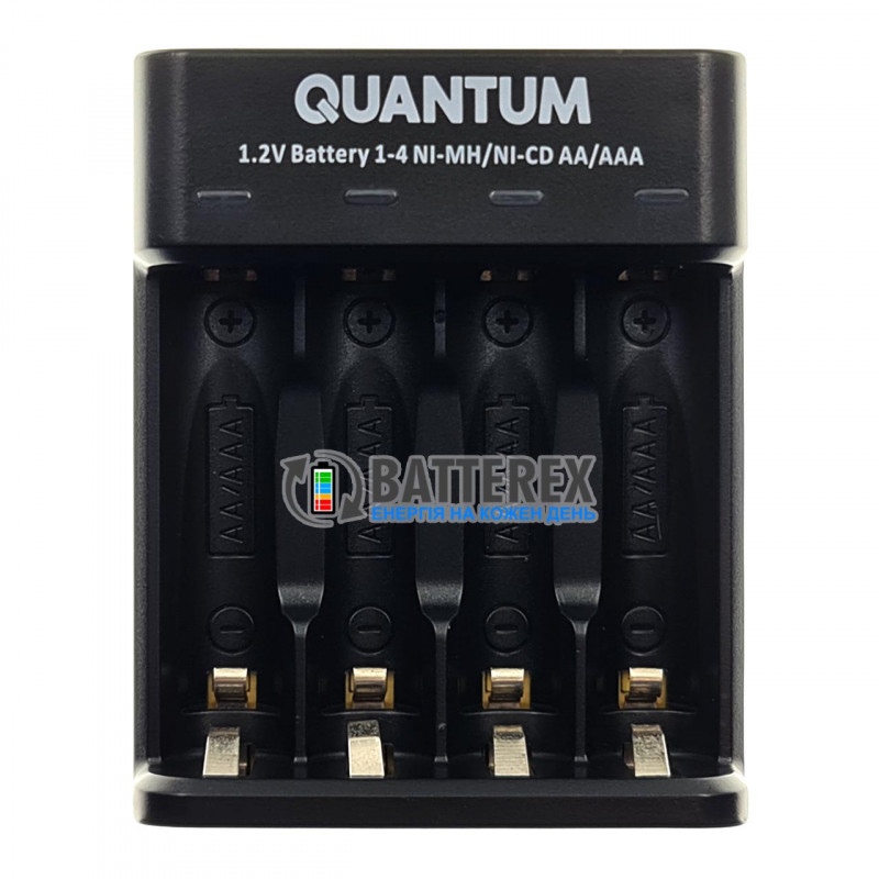 Зарядное устройство Quantum QM-BC1040 на 4 аккумулятора AA и AAA NiMH 1.2V Зарядное устройство Quantum QM-BC1040 на 4 аккумулятора AA и AAA NiMH 1.2V
