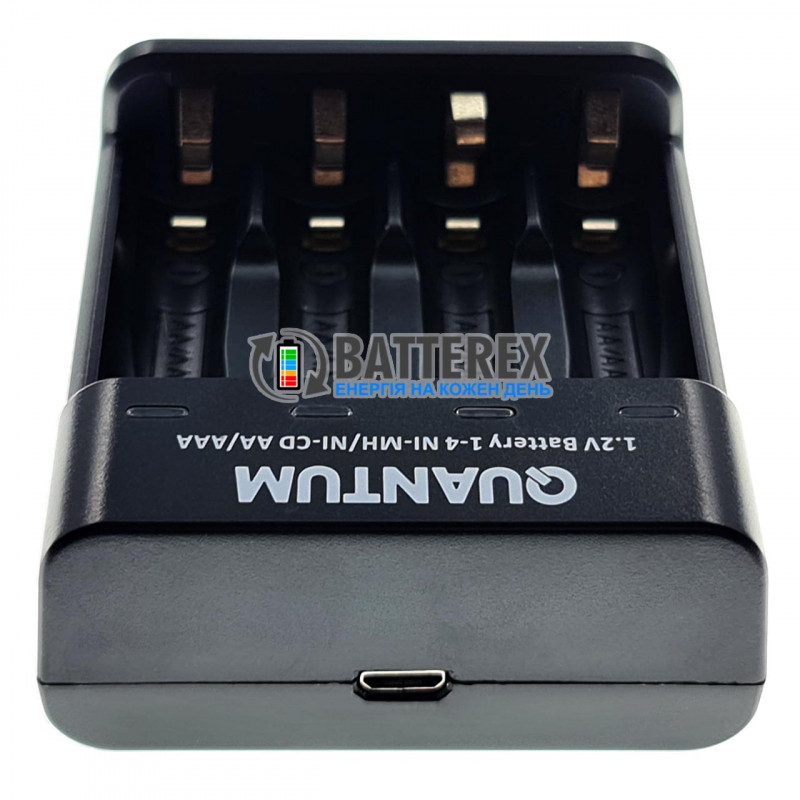 Зарядное устройство Quantum QM-BC1040 на 4 аккумулятора AA и AAA NiMH 1.2V Зарядное устройство Quantum QM-BC1040 на 4 аккумулятора AA и AAA NiMH 1.2V