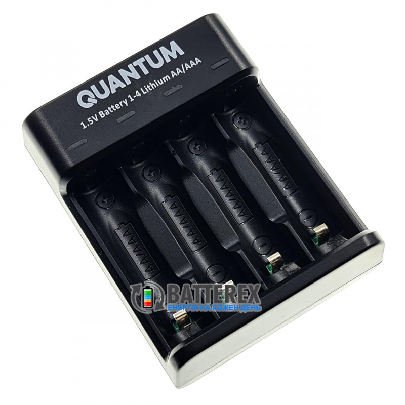 Зарядное устройство Quantum QM-BC3040 + 4 аккумулятора AAA Li-ion Tenavolts 1110mWh 1.5V