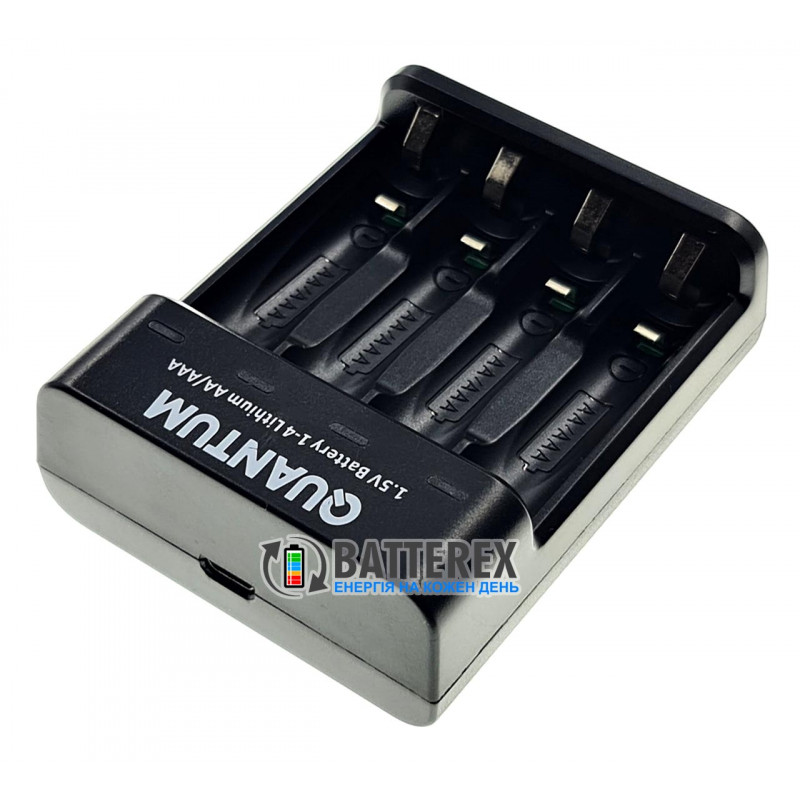 Зарядное устройство Quantum QM-BC3040 + 4 аккумулятора AAA Li-ion Tenavolts 1110mWh 1.5V