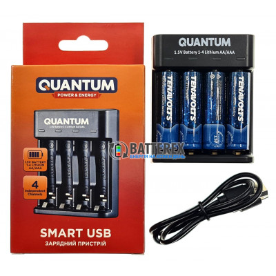 Quantum QM-BC3040 зарядное устройство на 4 AA и AAA Li-ion 1.5V + 4 аккумулятора AA Li-ion Tenavolts 2775mWh 1.5V Quantum QM-BC3040 зарядное устройство на 4 AA и AAA Li-ion 1.5V + 4 аккумулятора AA Li-ion Tenavolts 2775mWh 1.5V