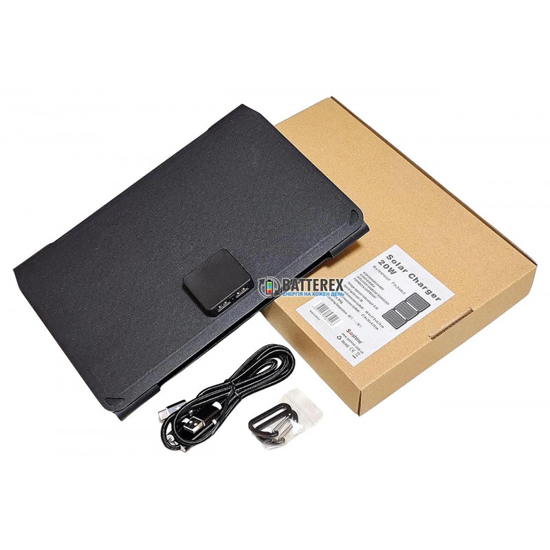 Солнечная батарея Soshine Soshine 20W Solar Panel на 2 порта USB 5V 2.1A