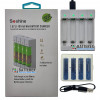 Комплект Зарядное устройство Soshine Chocolate-1.5V и 4 аккумулятора AAA Li-ion Tenavolts 1110mWh 1.5V