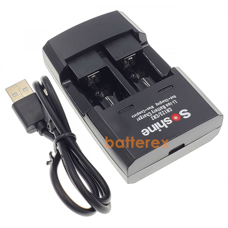 Soshine S5 (Li) - USB зарядное устройство для Li-ion аккумуляторов CR123/CR2