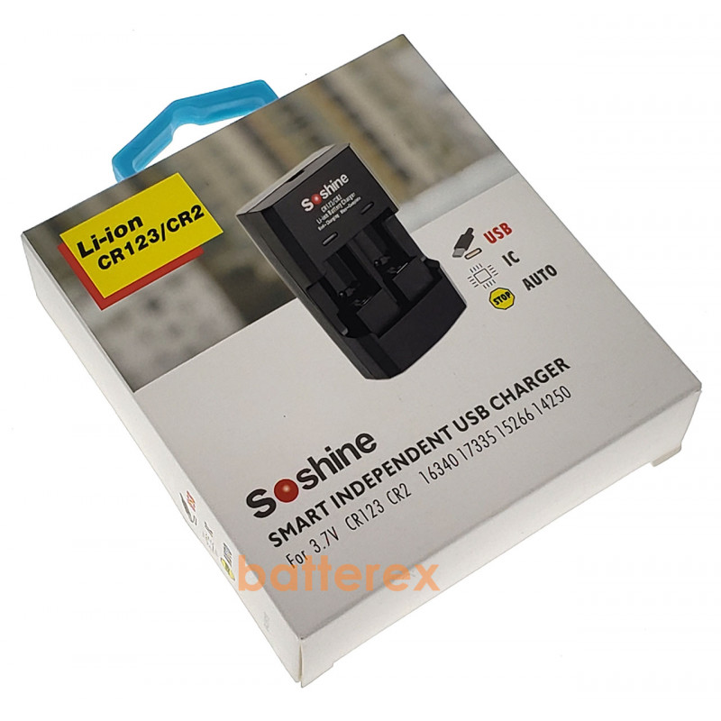 Soshine S5 (Li) - USB зарядное устройство для Li-ion аккумуляторов CR123/CR2
