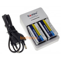 Зарядка Soshine SC-V1 + 2 аккумулятора Крона Li-ion Westinghouse 600mah Зарядка Soshine SC-V1 + 2 аккумулятора Крона Li-ion Westinghouse 600mah