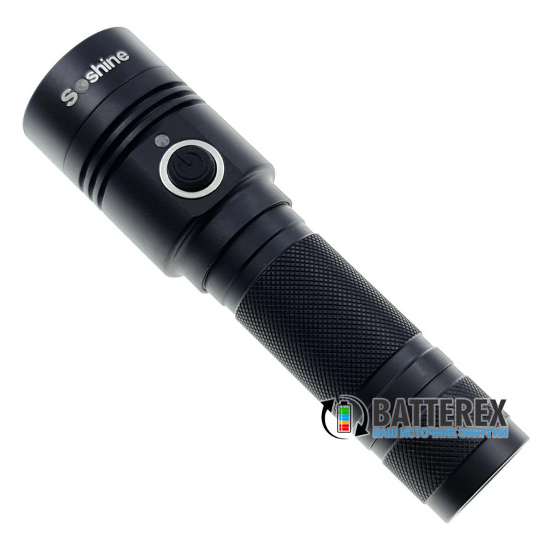 Фонарь Soshine TC14 USB (3 режима яркости, алюминиевый корпус, 1100 люмен, встроенная USB-зарядка, защита от воды) Фонарь Soshine TC14 USB (3 режима яркости, алюминиевый корпус, 1100 люмен, встроенная USB-зарядка, защита от воды)