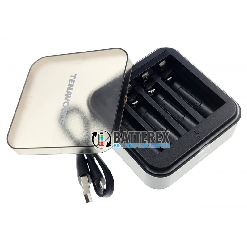 Tenavolts TS-C4 - зарядное устройство для литиевых Li-ion аккумуляторов АА и AAA 1.5V на 4 канала
