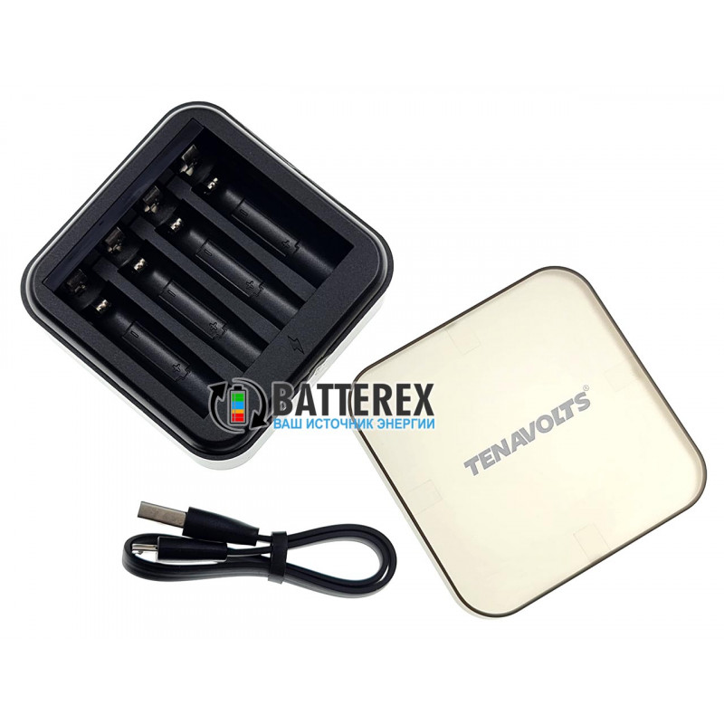Tenavolts TS-C4 - зарядное устройство для литиевых Li-ion аккумуляторов АА и AAA 1.5V на 4 канала Tenavolts TS-C4 - зарядное устройство для литиевых Li-ion аккумуляторов АА и AAA 1.5V на 4 канала