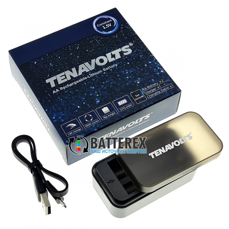 Tenavolts TS-C3 - зарядное устройство для литиевых Li-ion аккумуляторов АА и ААА 1,5V на 2 канала Tenavolts TS-C3 - зарядное устройство для литиевых Li-ion аккумуляторов АА и ААА 1,5V на 2 канала