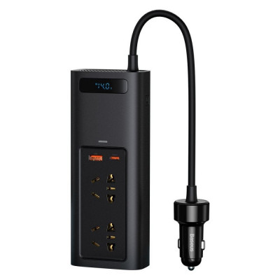 Автомобильный инвертер Baseus CRNBQ-A01 150W - преобразование 12V в 220V