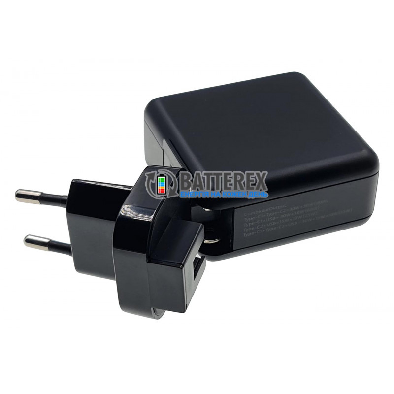 Cетевое USB зарядное устройство HQ-Tech 65W GaN Global Travel Charger на 3 порта USB со съёмными вилками с быстрым зарядом QC 3.0 и PD Cетевое USB зарядное устройство HQ-Tech 65W GaN Global Travel Charger на 3 порта USB со съёмными вилками с быстрым зарядом QC 3.0 и PD