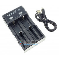 Vapcell Q2 - зарядное устройство на 2 аккумулятора Li-ion (18650, 21700, 26650, 14500, CR123A) Vapcell Q2 - зарядное устройство на 2 аккумулятора Li-ion (18650, 21700, 26650, 14500, CR123A)