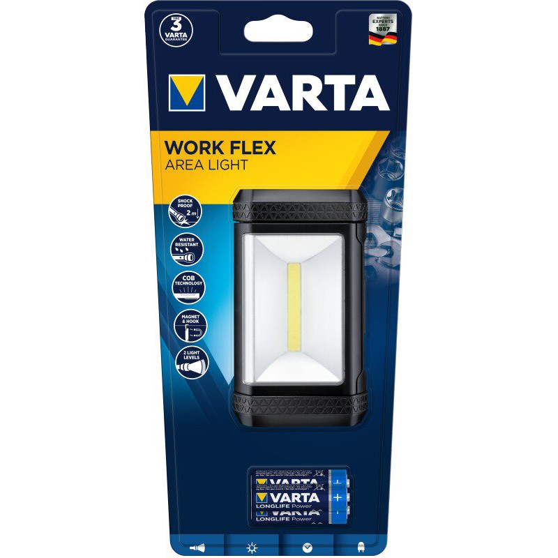 Фонарь-прожектор Varta Work Flex Area Light с питанием от 3хАА Фонарь-прожектор Varta Work Flex Area Light с питанием от 3хАА